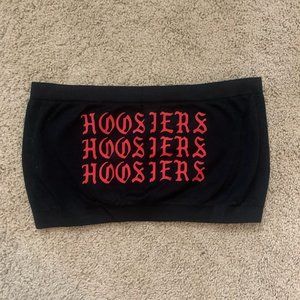 Indiana University Hoosiers Black and Red Crop-Top